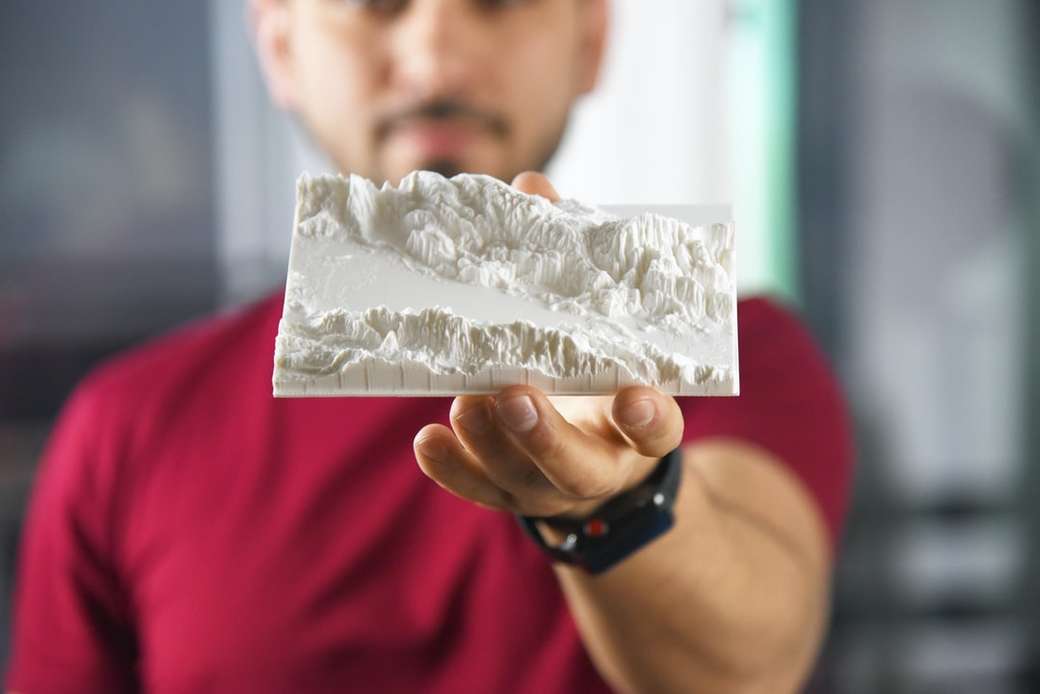3D-tryckt topografi pussel på nätet