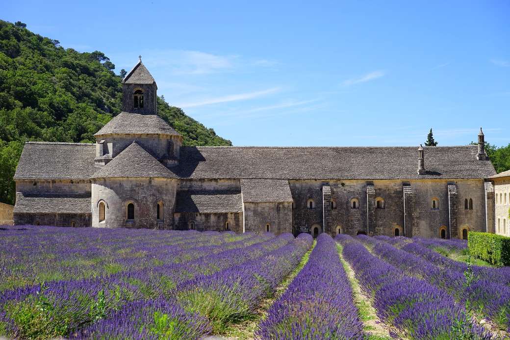 Cistercienserkloster av lavendel pussel på nätet