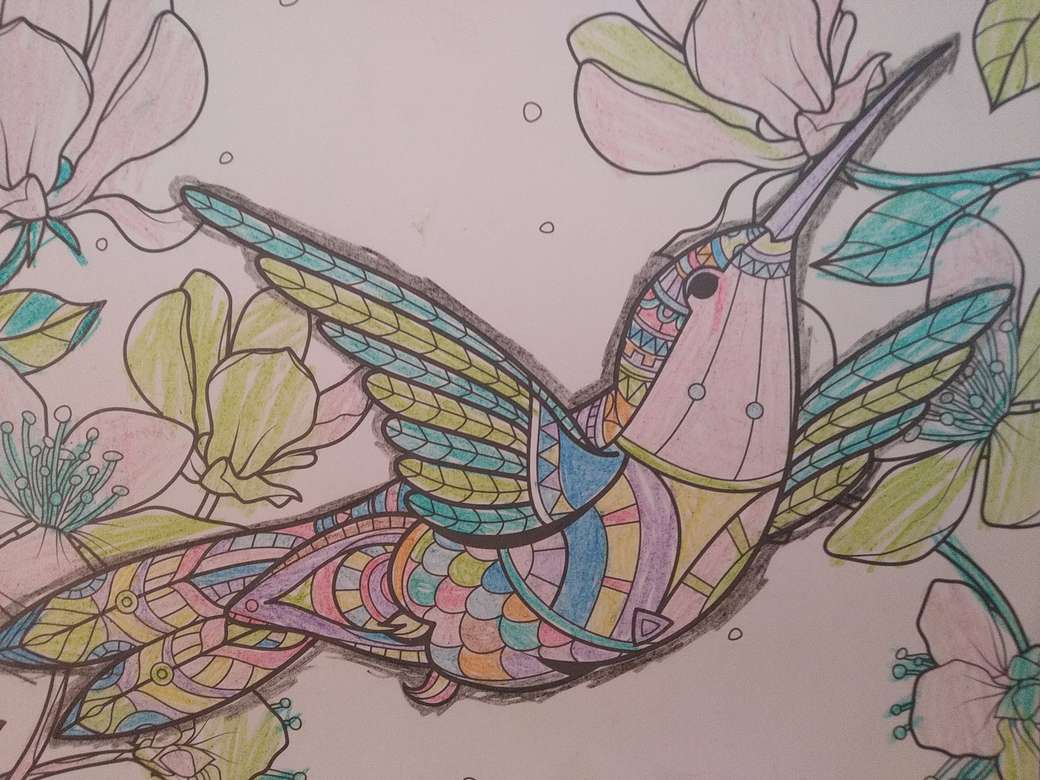 Farbiger Kolibri Online-Puzzle