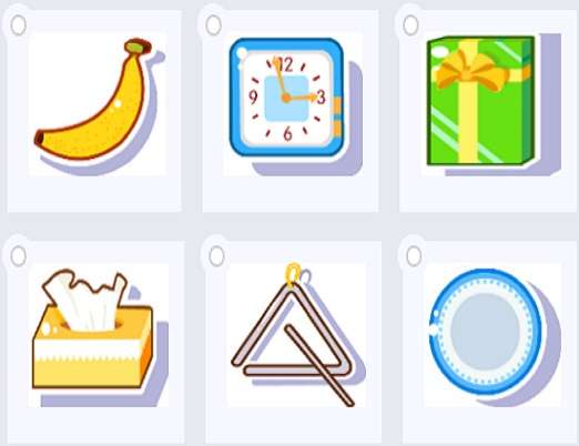 banaan klok cadeau tissue driehoek plaat legpuzzel online