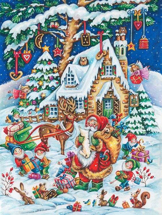 Helpers of Santa Clauss jigsaw puzzle online