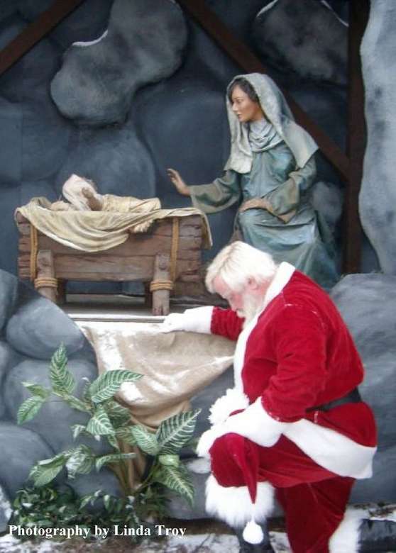 Άγιος Βασίλης και πραγματική έννοια των Χριστουγέννων online παζλ