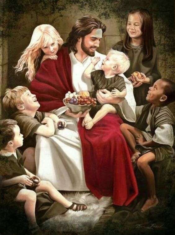 Jézus beszélt a gyerekekkel online puzzle