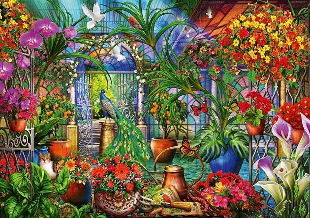 Flori în conservator. jigsaw puzzle online