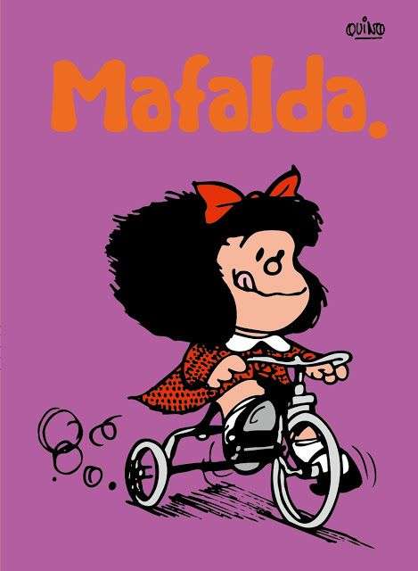 Mafalda auf dem Fahrrad Online-Puzzle