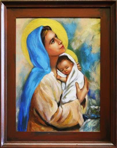 Mary with a child jigsaw puzzle online