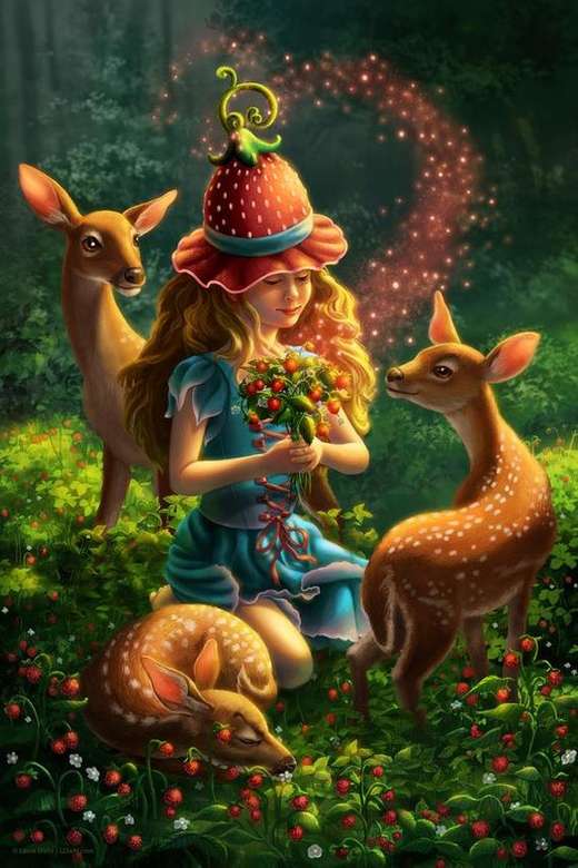 Strawberry Fairy Art online puzzle
