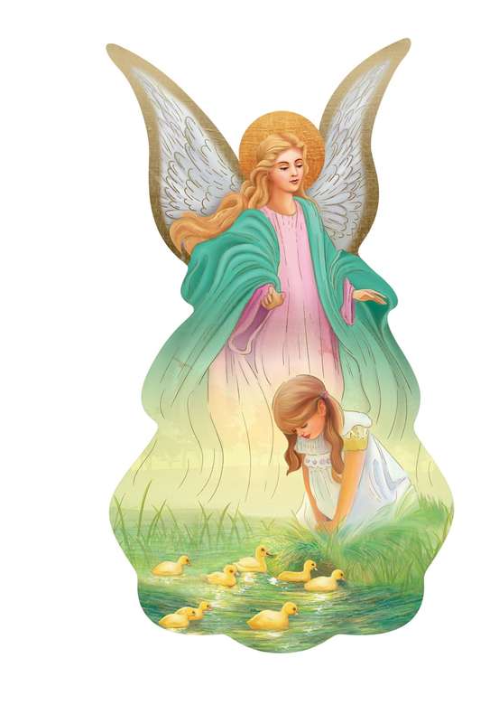 Înger păzitor al unui copil frumos puzzle online