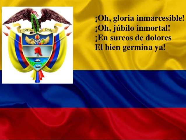 Hymne national colombien puzzle en ligne