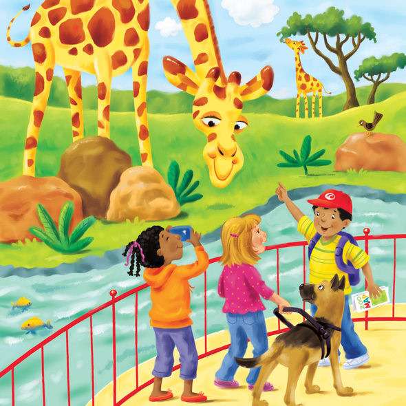 La o plimbare în jurul grădinii zoologice puzzle online