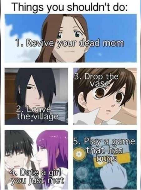 Wat je NIET moet doen in anime legpuzzel online