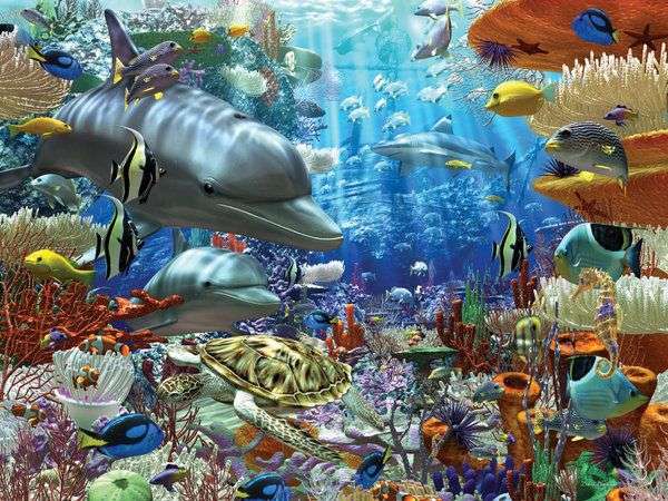 Unterwasserwelt. Online-Puzzle
