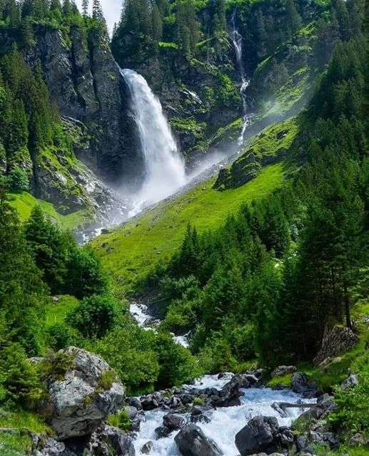 водопад - красива природа онлайн пъзел