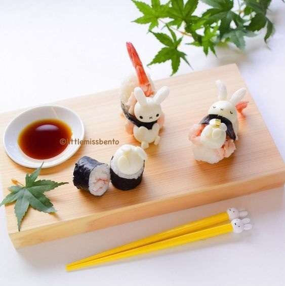 För söt sushi Pussel online