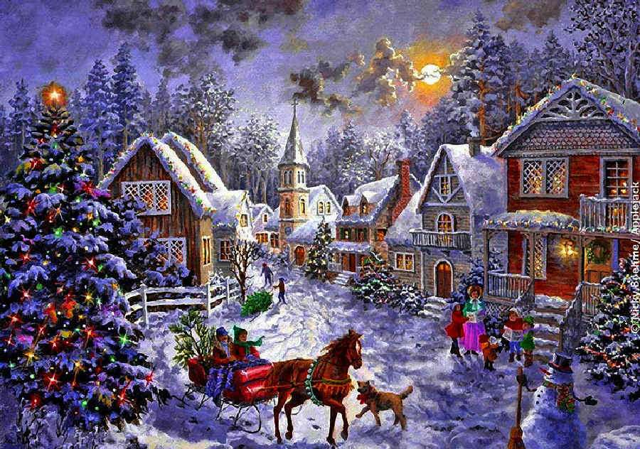 Vánoční pohlednice online puzzle