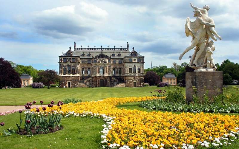Большой сад в Дрездене онлайн-пазл