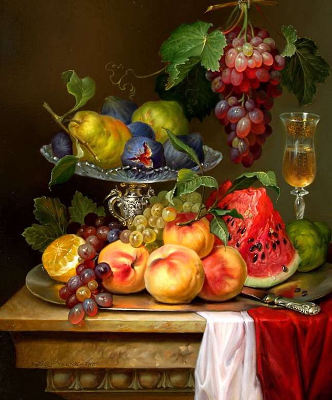 still life with fruits jigsaw puzzle online