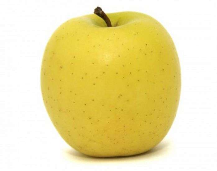 Ett gult äpple pussel på nätet