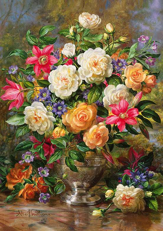 Painted bouquet. online puzzle