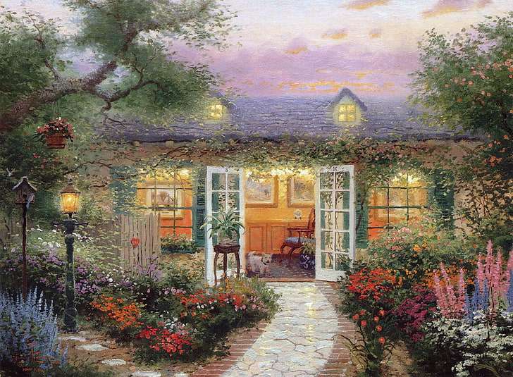 Multicolored house .summer jigsaw puzzle online