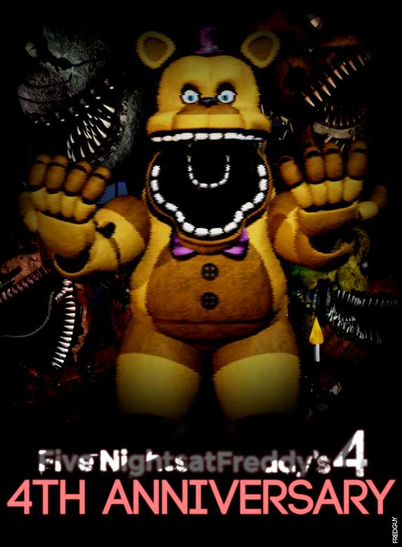 FNaF 4-årsdagspussel pussel på nätet