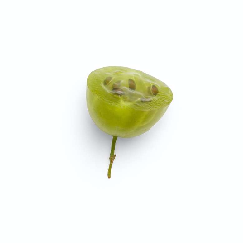 πράσινο μήλο φρούτα σε άσπρο φόντο παζλ online