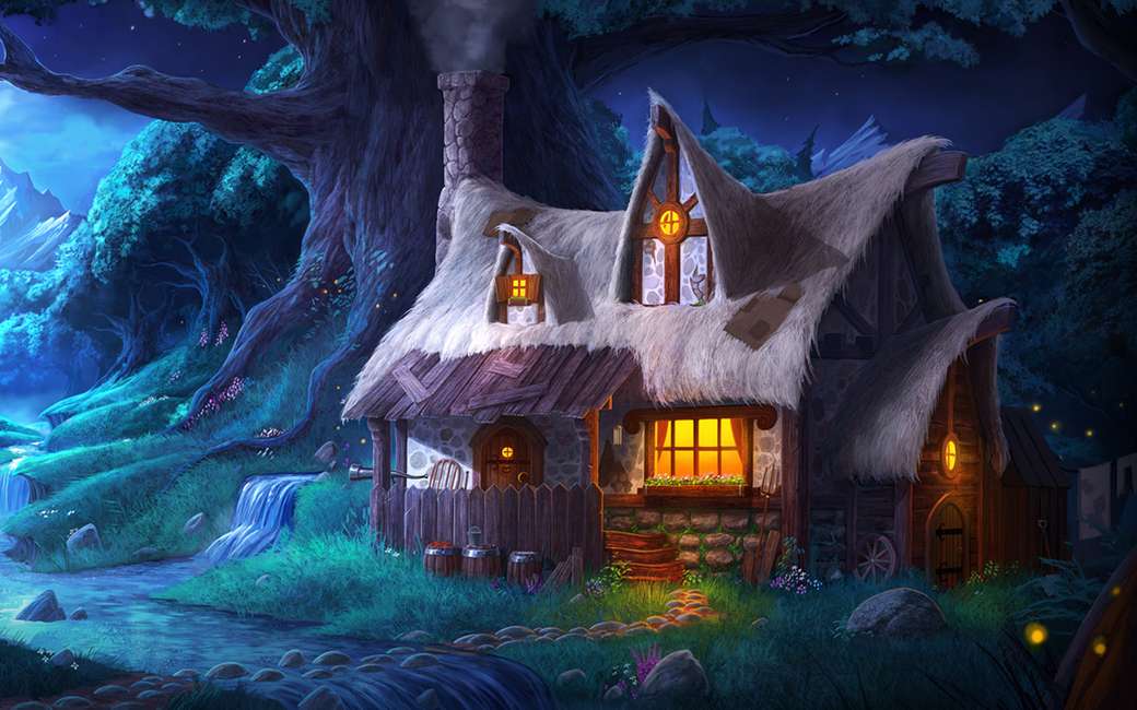 Huis aan de rand van het bos online puzzel