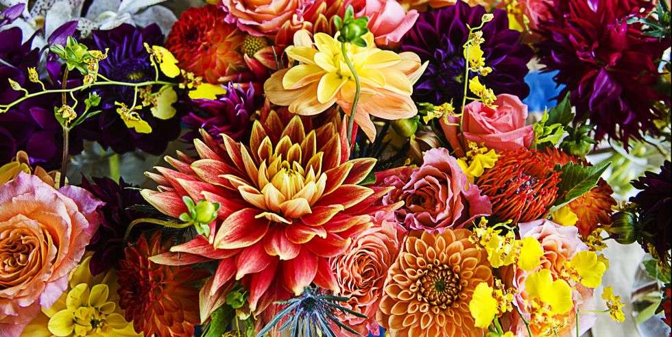 Πολύχρωμα λουλούδια παζλ online