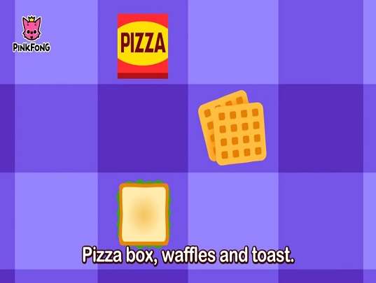 p est pour le pain grillé de gaufres de boîte de pizza puzzle en ligne