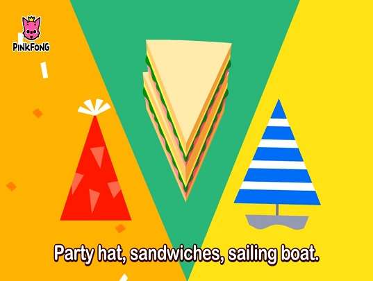 p ist für Partyhut Sandwich Segelboot Puzzlespiel online