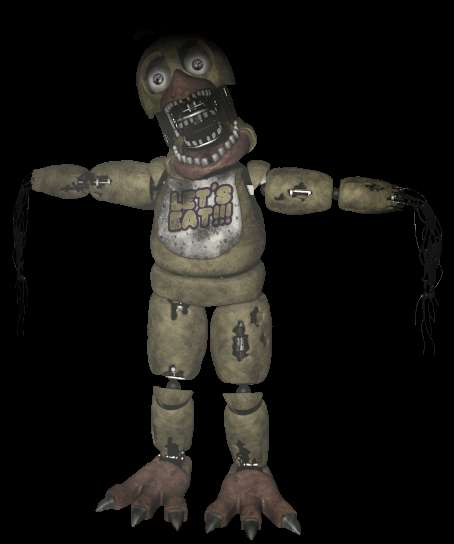 Withered Chica PNG - online puzzle