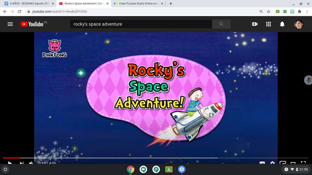 Aventura spațială a lui Rocky puzzle online