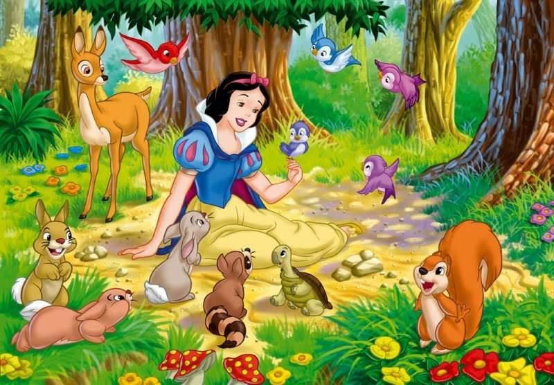 animals, trees, poeniță, squirrel, mushrooms. online puzzle