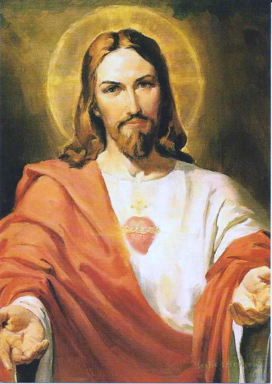 Retrato do coração de Jesus quebra-cabeças online