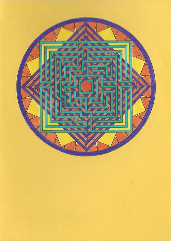 Mandala labyrint pussel på nätet