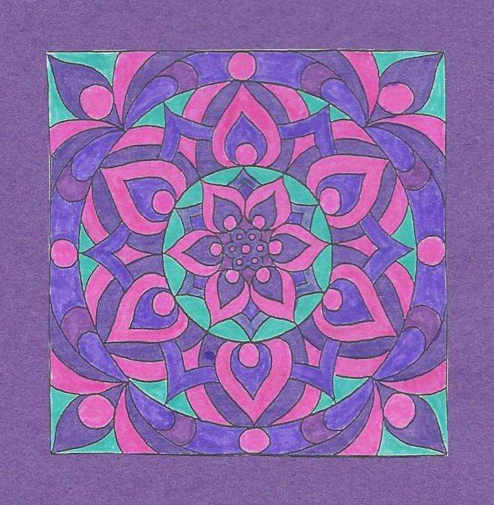Mandala violet pussel på nätet