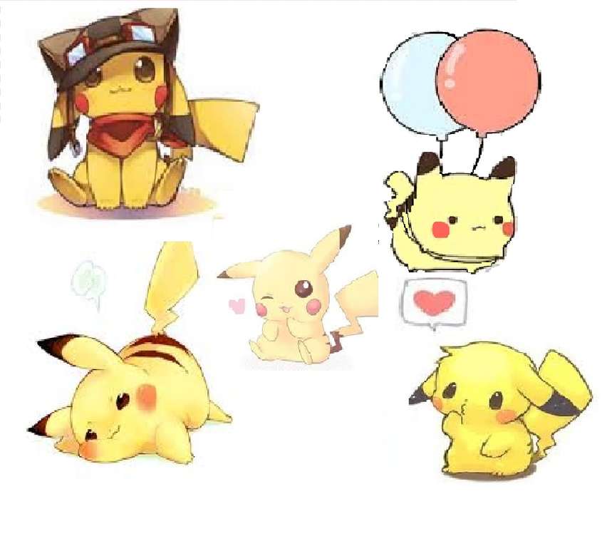 5 pikachus skládačky online