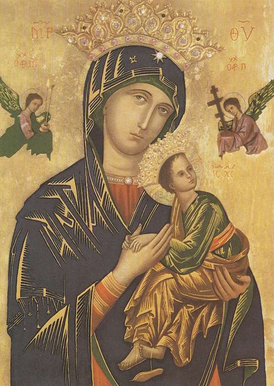 Maria med Jesus pussel på nätet