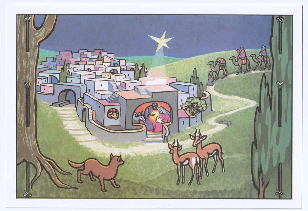 Julbild Bethlehem pussel på nätet
