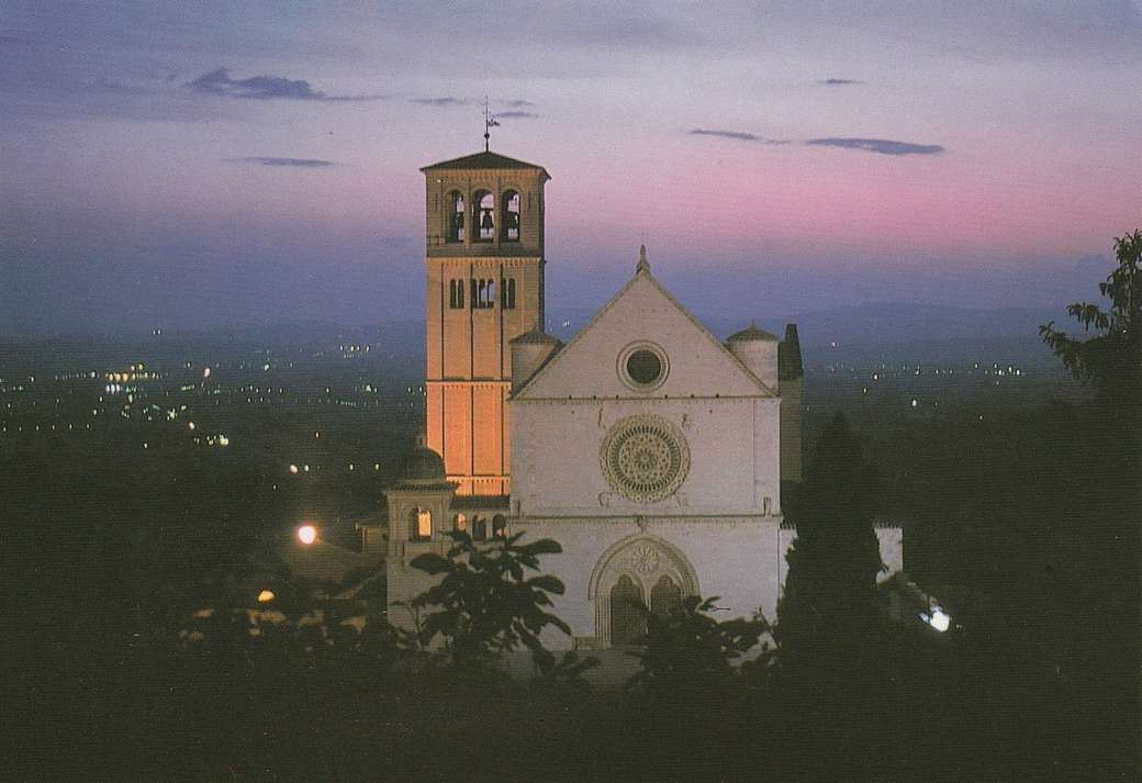 Assisi bei Nacht Online-Puzzle