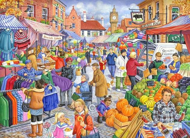 At the bazaar. jigsaw puzzle online