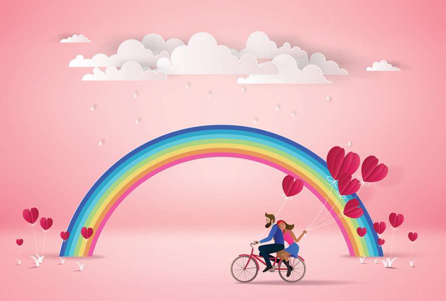 PICTURE WITH A RAINBOW. jigsaw puzzle online