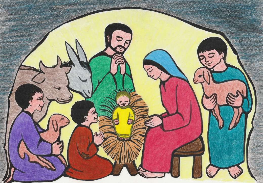 Pour les enfants: la naissance de Jésus puzzle en ligne