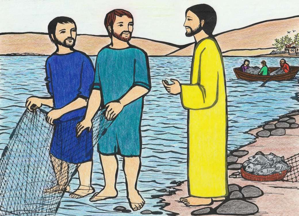 Для дітей: Ісус закликає перших учнів пазл онлайн