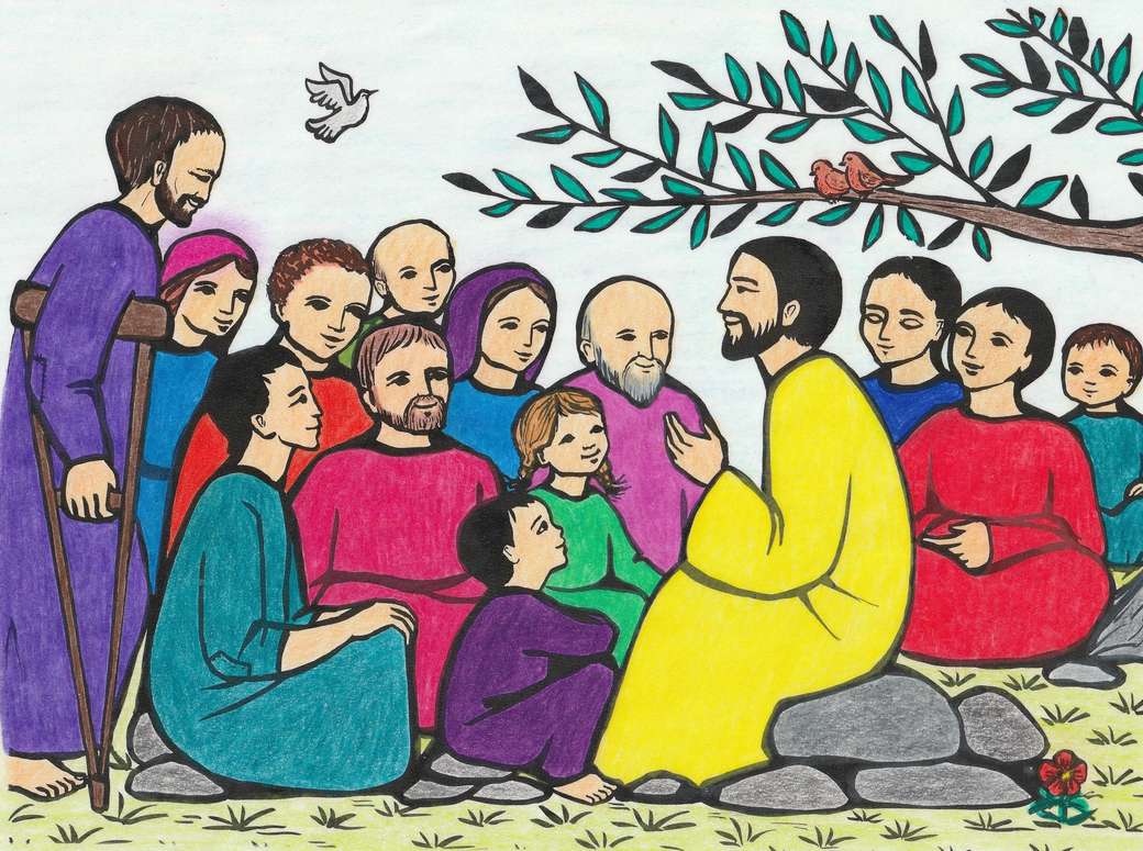 Para as crianças: Jesus fala às pessoas sobre Deus quebra-cabeças online