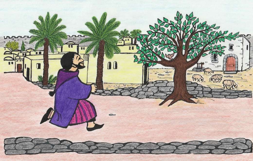 Gyerekeknek: Zacchaeus látni akarja Jézust kirakós online