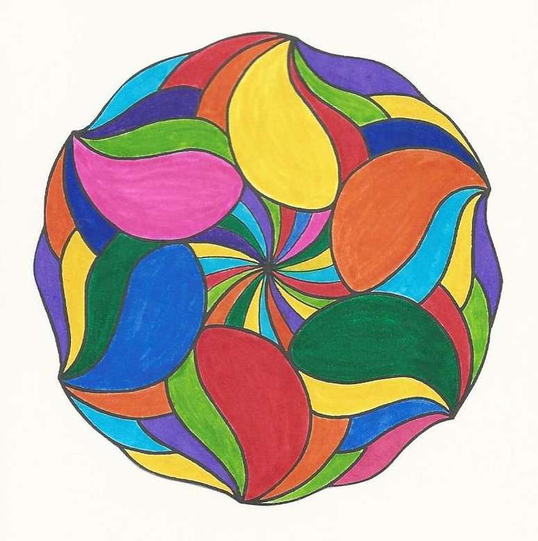 Mandala arcoiris círculo rompecabezas en línea
