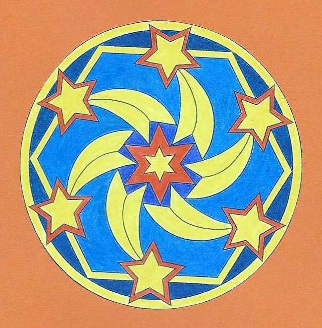 Mandala star dance puzzle online