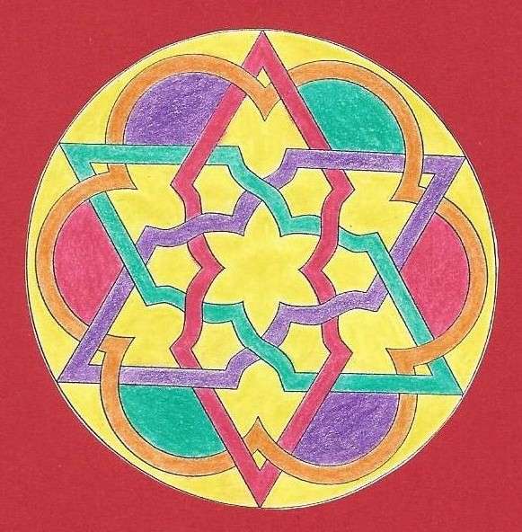 Mandala étoile colorée puzzle en ligne