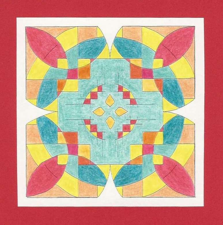 Mandala colorido abstracto rompecabezas en línea